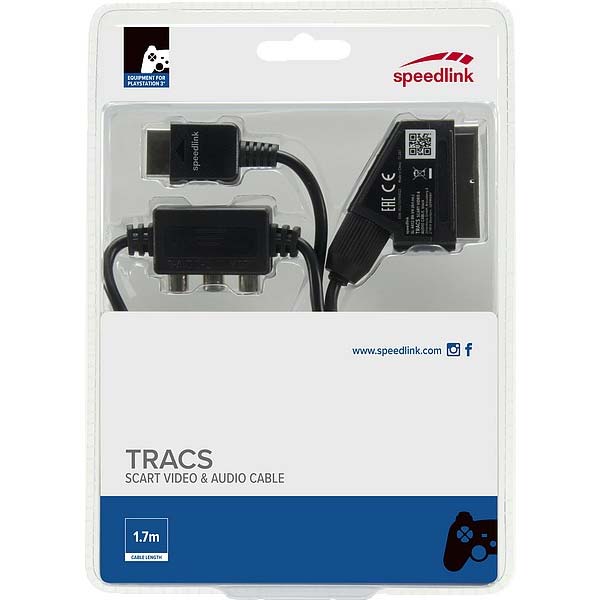 Speed-Link TRACS Scart Video & Audio Cable for PS3, black