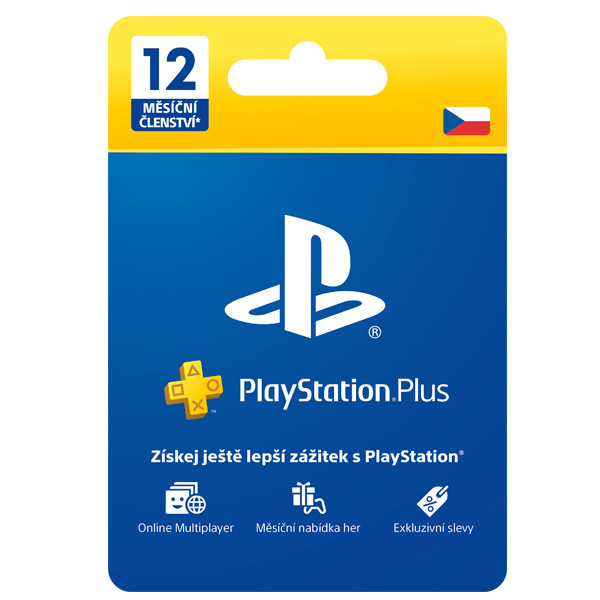PlayStation Plus Gift Card 12 Month Membership CZ