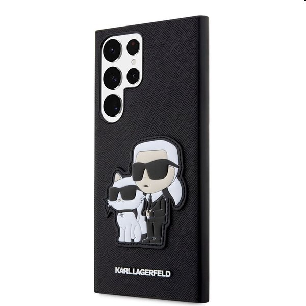 Pouzdro Karl Lagerfeld PU Saffiano Karl and Choupette NFT pro Samsung Galaxy S23 Ultra, černé