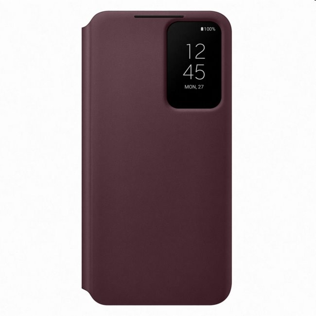 Pouzdro Clear View Cover pro Samsung Galaxy S22 Plus, burgundy - OPENBOX (Rozbalené zboží s plnou zárukou)