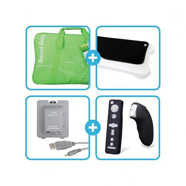 Balík príslušenstva Speedlink Protect & Carry 4in1 Bundle pre Wii Fit, zelený