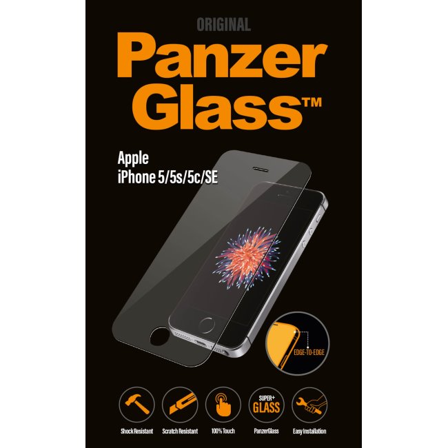 Ochranné temperované sklo PanzerGlass na celý displej pro Apple iPhone 5/5S/5C/SE
