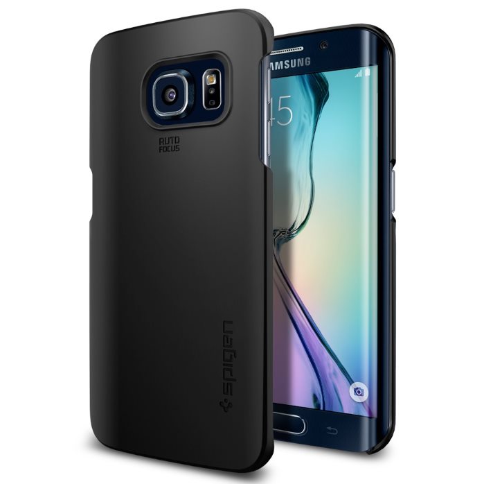Pouzdro Spigen Thin Fit pro Samsung Galaxy S6 Edge - G925F, Smooth Black