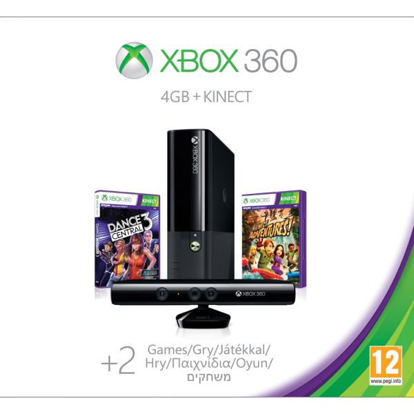 Xbox 360 Premium E Kinect Special Edition 4GB (Spring Value Bundle)