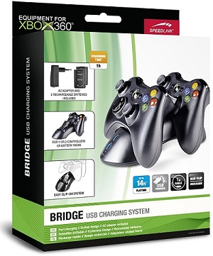 Speed-Link Bridge USB Charging System for Xbox 360 Gamepad, black-BAZAR (použité zboží, smluvní záruka 6 měsíců)