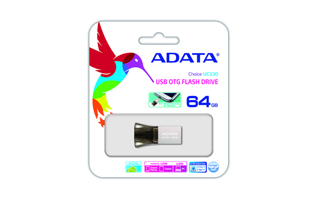 USB OTG A-Data UC330, 64GB, USB/MicroUSB 2.0 (AUC330-64G-RBK)