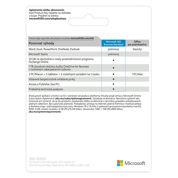 Microsoft 365 Business Standard-12 měsíců