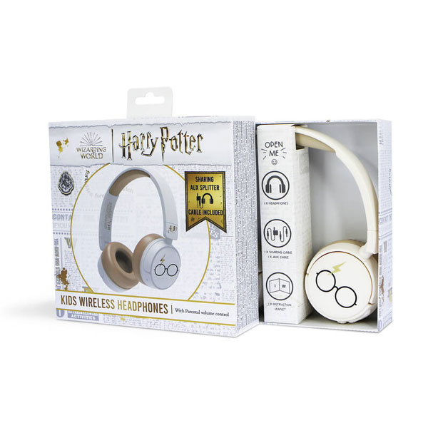 Dětské bezdrátové sluchátka OTL Technologies Harry Potter, bílé