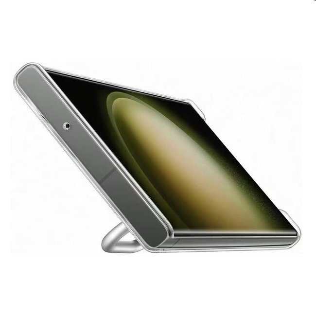 Pouzdro Clear Gadget pro Samsung Galaxy S23 Ultra, transparent (s odnímatelným úchytem)