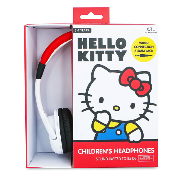 Dětská kabelová sluchátka OTL Technologies Hello Kitty s uškami
