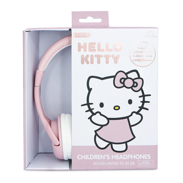 Dětská kabelová sluchátka OTL Technologies Hello Kitty Soft Pink & Rose Gold