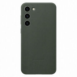 Pouzdro Leather Cover pro Samsung S23 Plus, green