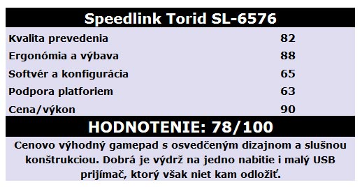 Speed-Link Toride Gamepad Wireless for PC/PS3