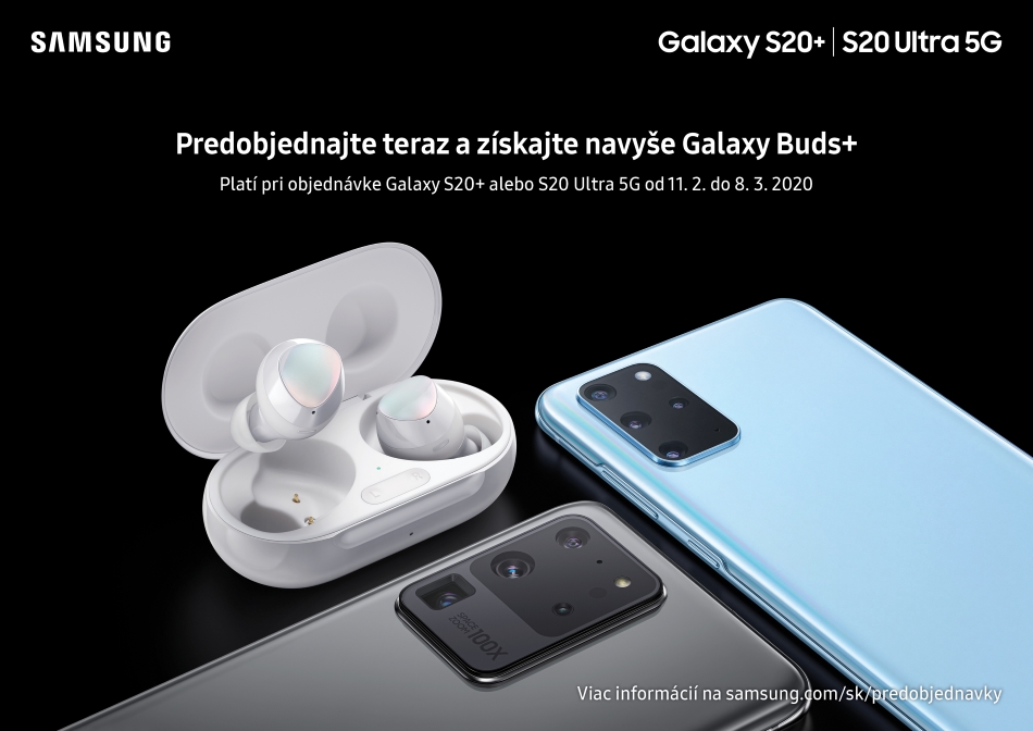 Predobjendávkový bonus ke Samsung Galaxy S20 Plus a S20 Ultra
