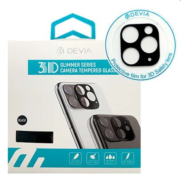 Dárek - Deví ochranné sklo na fotoaparát pro Apple iPhone 11 Pro a 11 Pro Max, černé v ceně 129,- Kč