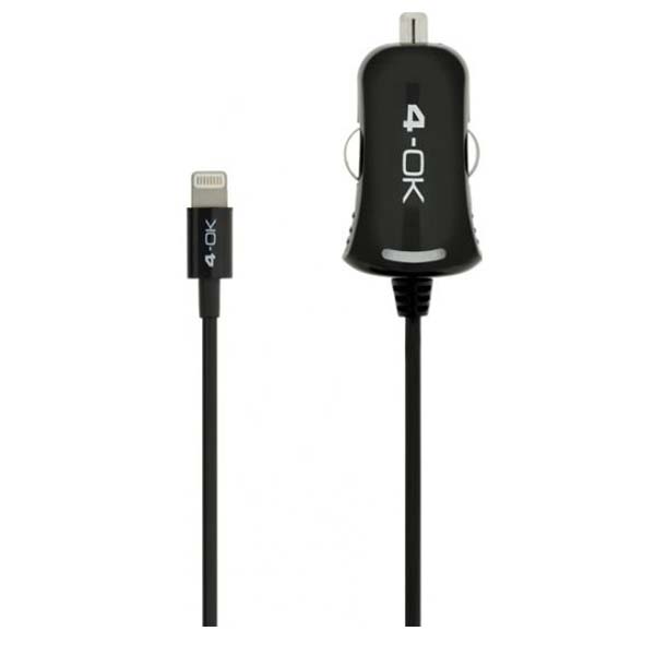 Nabíječka 4-OK Charger 12/24V, black Licence Apple iPhone 5, 5S, 5C, 6, iPod