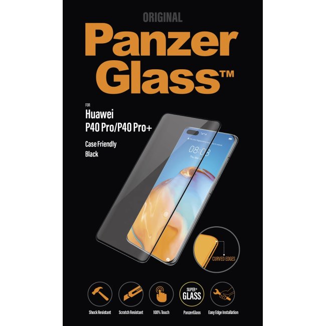 Ochranné temperované sklo PanzerGlass Case Friendly pro Huawei P40 Pro/P40 Pro Plus, černé