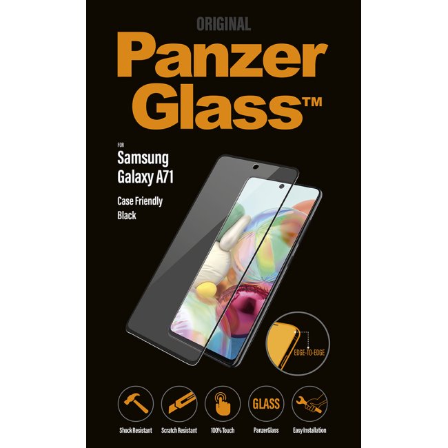 Ochranné temperované sklo PanzerGlass Case Friendly pro Samsung Galaxy A71-A715F, black