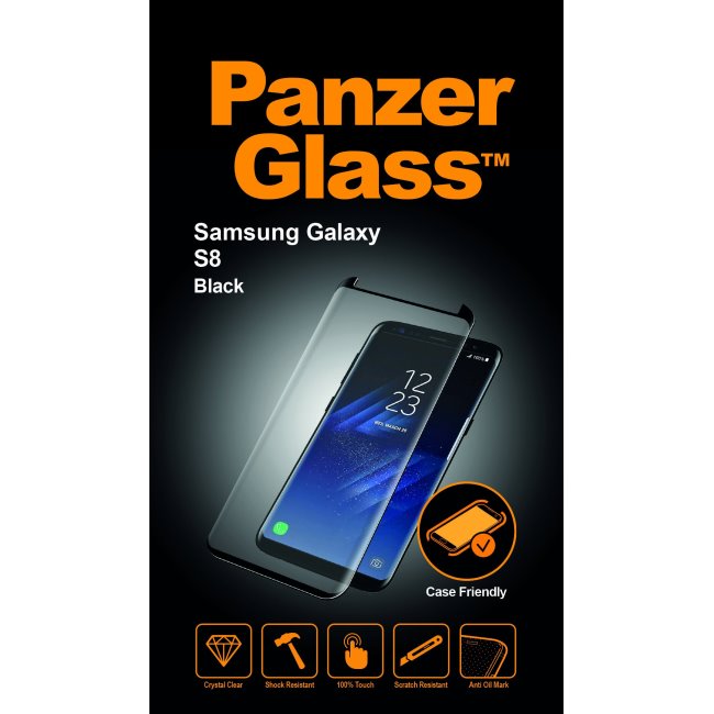 
Ochranné temperované sklo PanzerGlass na celý displej pro Samsung Galaxy S8-G950F, černé