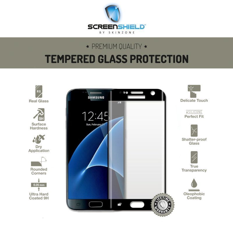 
Ochranné temperované sklo Screenshield 3D pro Samsung Galaxy S7 Edge-G935F, Black-Doživotní záruka