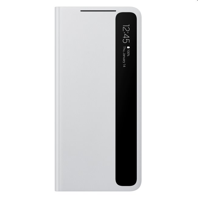 Pouzdro Clear View Cover pro Samsung Galaxy S21 Ultra - G998B, light gray (EF-ZG998C)