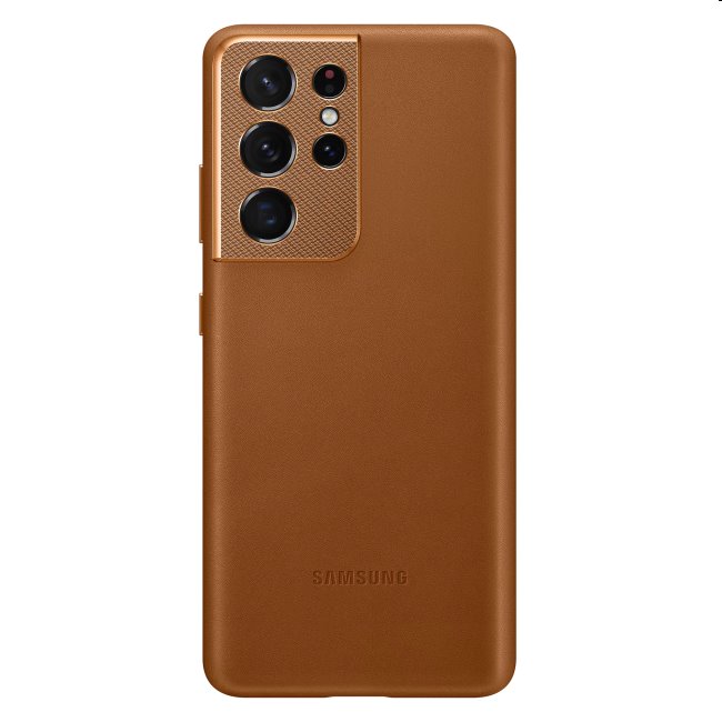 Pouzdro Leather Cover pro Samsung Galaxy S21 Ultra - G998B, brown (EF-VG998L)