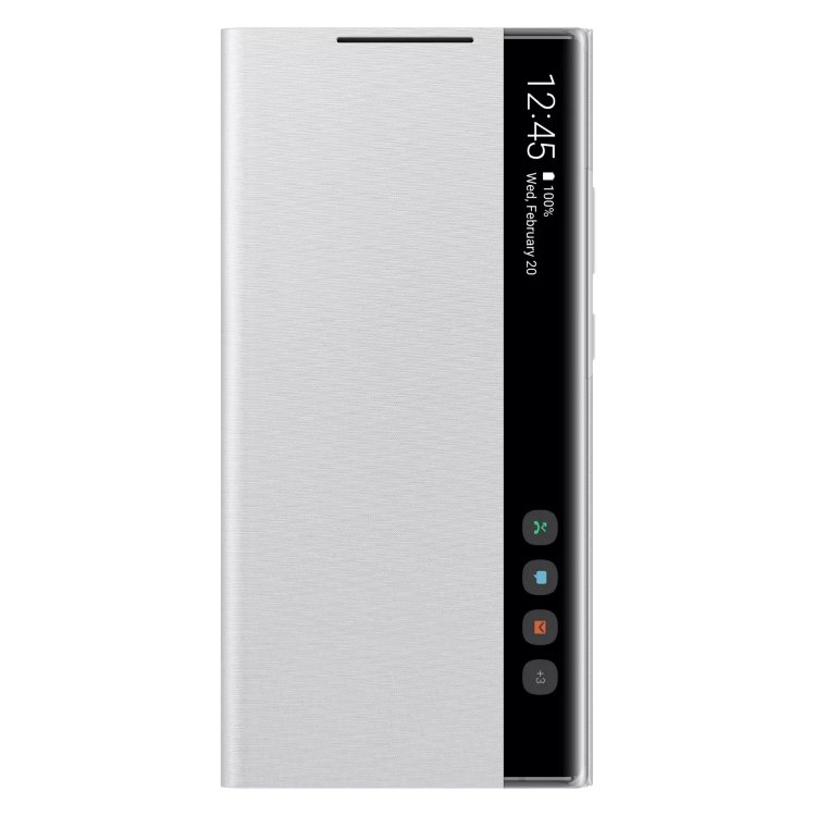 Pouzdro Samsung Clear View Cover pro Galaxy Note 20 Ultra 5G-N986B, white silver (EF-ZN985CSE)
