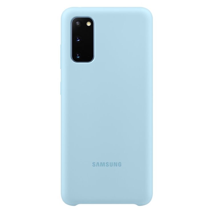Pouzdro Samsung Silicone Cover EF-PG980TLE pro Samsung Galaxy S20-G980F, Sky Blue