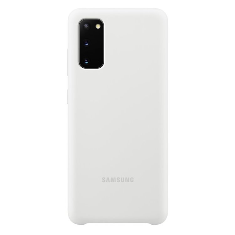 Pouzdro Samsung Silicone Cover EF-PG980TWE pro Samsung Galaxy S20-G980F, White