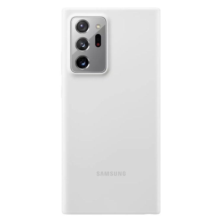 Pouzdro Samsung Silicone Cover pro Galaxy Note 20 Ultra 5G-N986B, white silver (EF-PN985TSE)