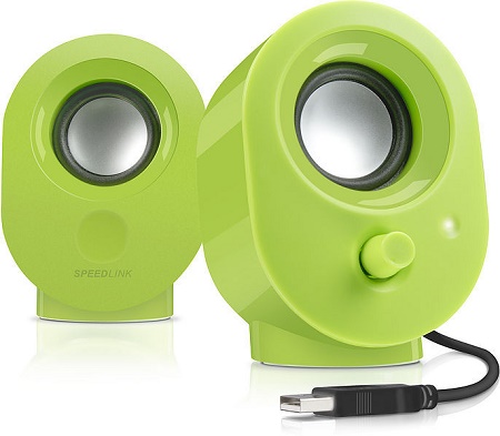 Speed-Link Snappy Stereo Speakers, green
