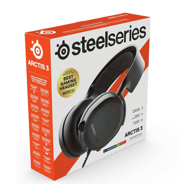 Herní sluchátka SteelSeries Arctis 3 (2019 Edition), černé