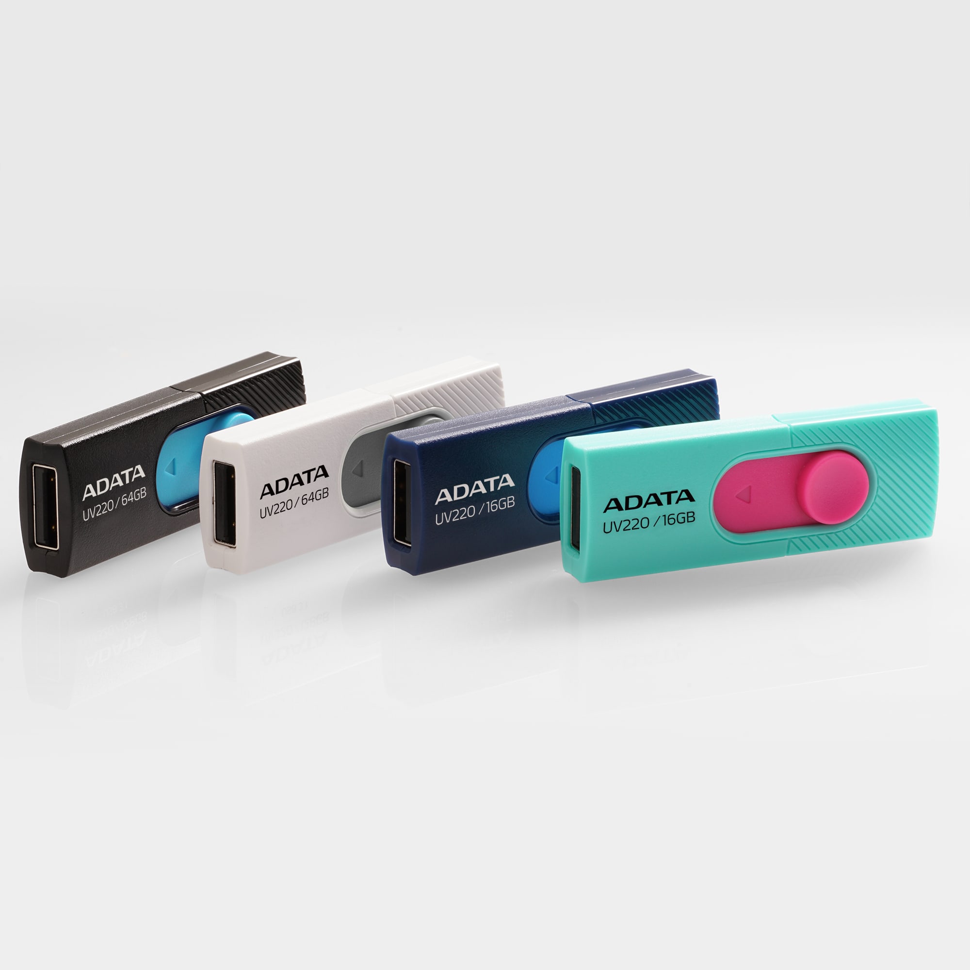 USB klíč A-DATA UV220, 64GB, USB 2.0, Black (AUV220-64G-RBKBL)