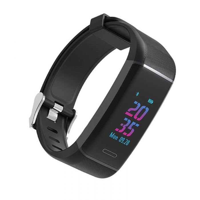 Carneo G-Fit+ fitness náramek s GPS, černý + fialový náramek