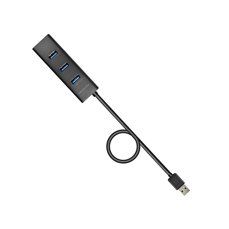AXAGON HUE-S2BL 4x USB 3.0 hub s podporou rychlonabíjení
