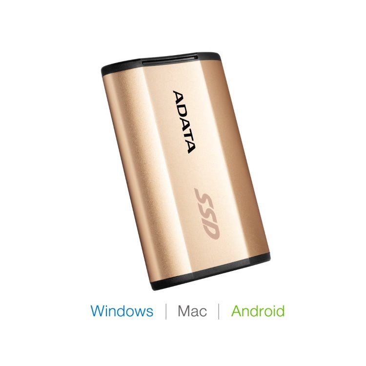 A-Data SSD SE730H, 512GB, USB-C 3.2-rychlost 500 MB/s (ASE730H-512GU31-CGD), Gold