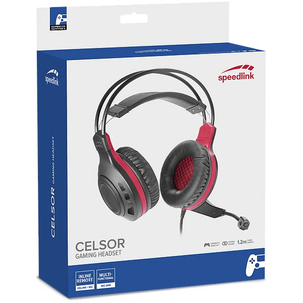 Herní sluchátka Speedlink Celsor Gaming Headset pro PS4, černé