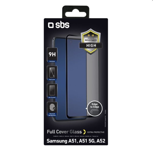 Tvrzené sklo SBS Full Cover pro Samsung Galaxy A53 / A52 - A525F / A51 - A515F / A52s 5G, black