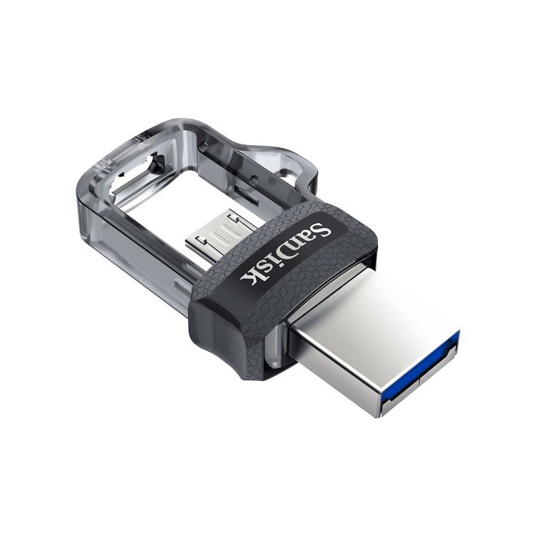USB klíč SanDisk Ultra Dual Drive m3.0, 128GB, USB 3.0-rychlost 150MB/s (SDDD3-128G-G46)