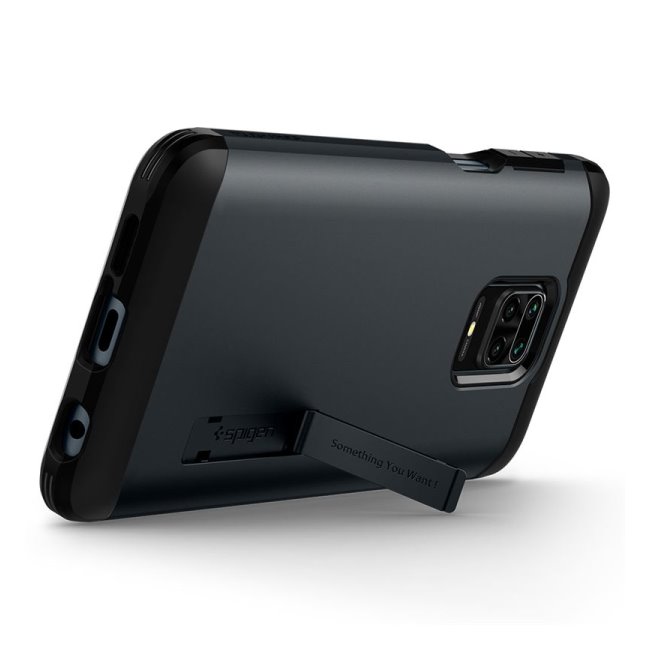 Pouzdro Spigen Tough Armor pro Xiaomi Redmi Note 9S/9 Pro, černé
