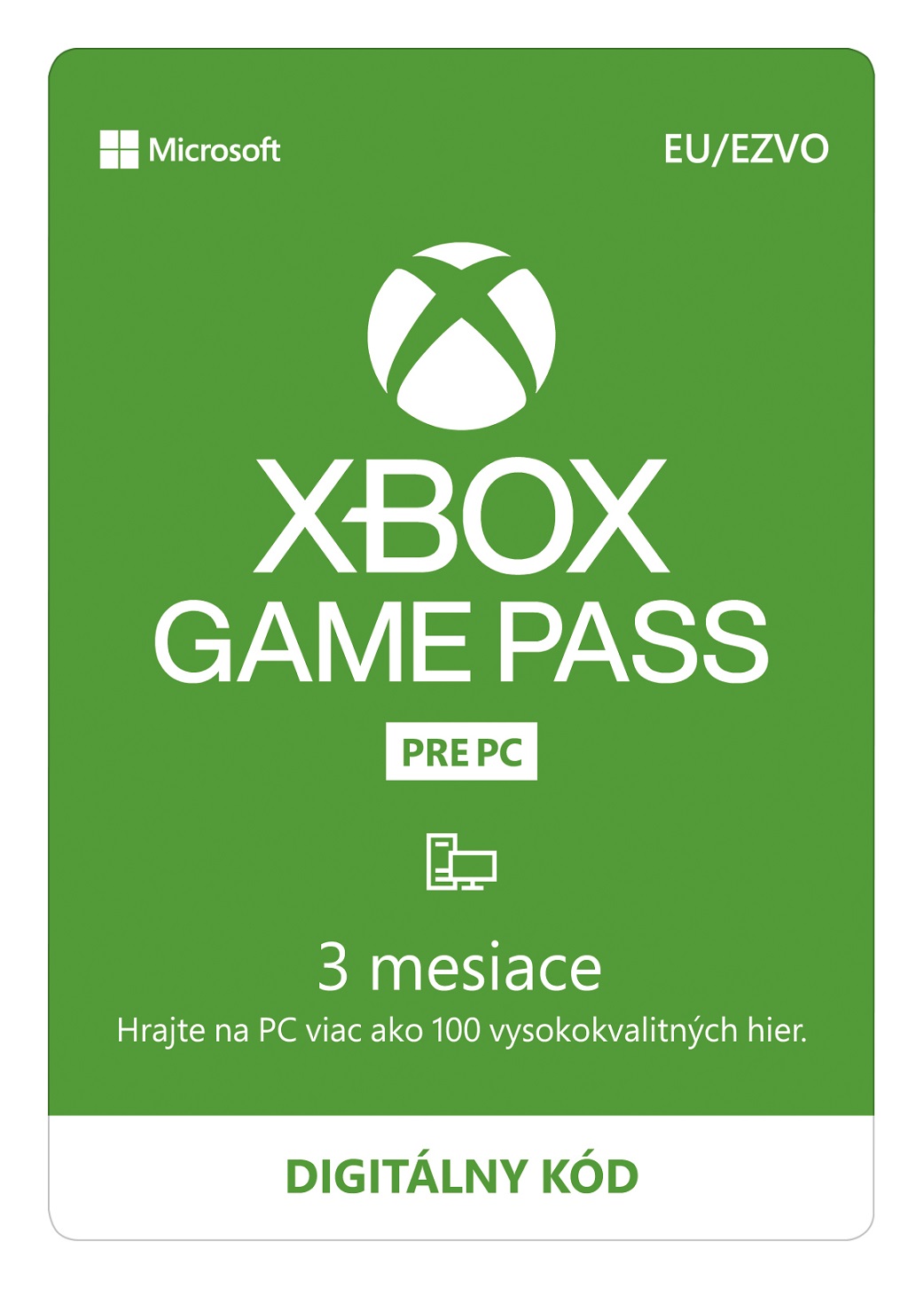 PC Game Pass 3 měsíční předplatné