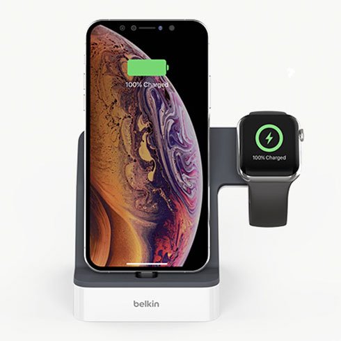 Nabíjecí dok Belkin PowerHouse pro Apple Watch / iPhone, bílý