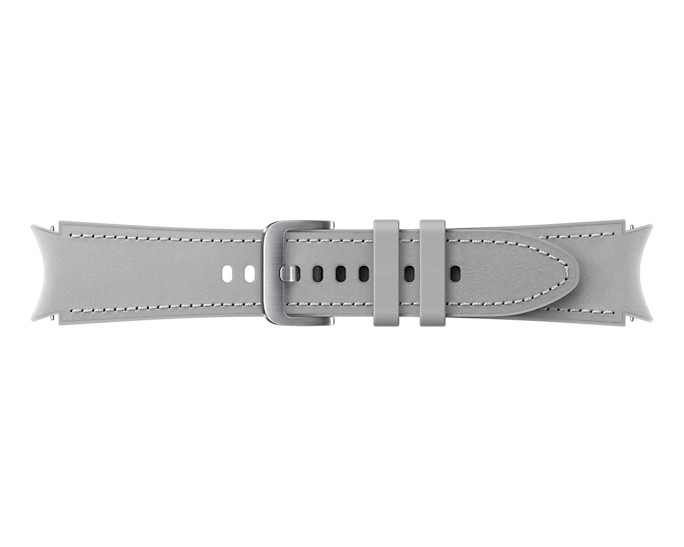 Náhradní hybridní kožený řemínek pro Samsung Galaxy Watch4 (velikost M/L), silver